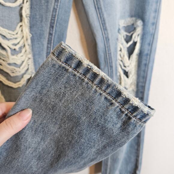 AFRM Re/Done Cyrus High Waist Ankle Jeans Distressed Women's 25 Festival Casual - Picture 6 of 13